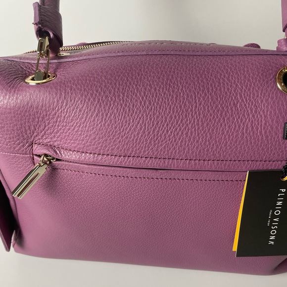 Authentic New Plinio Visona Italia Handbag in full grain calf skin - Picture 5 of 9